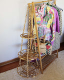 Vintage Rattan Hanging Baskets: Alternate View #1