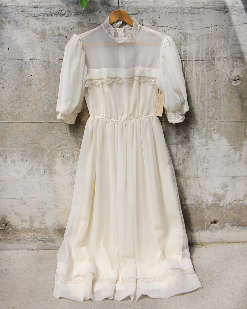 chiffon dress vintage Vintage Sweet Chiffon Dress, Sweet Vintage 70's Dresses from Spool 72