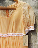 Vintage Swiss Peach Dress: Alternate View #2
