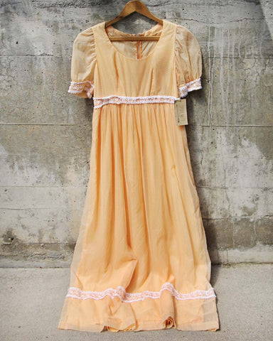 Vintage Swiss Peach Dress