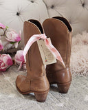 Vintage Taupe Cowboy Boots: Alternate View #3