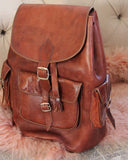 Vintage Leather Backpack: Alternate View #2