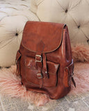 Vintage Leather Backpack: Alternate View #1