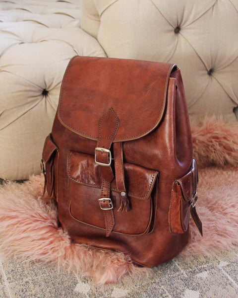 Vintage Leather Backpack: Featured Product Image