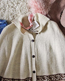 Vintage 70's Alpaca Fringe Poncho Sweater: Alternate View #2