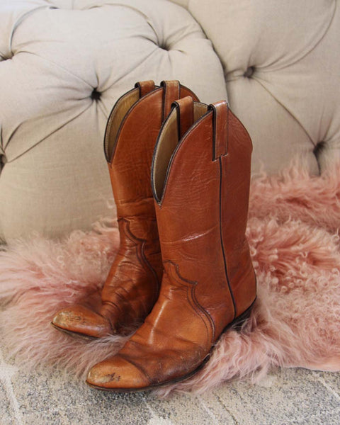 Vintage Sweet & Worn Boots: Featured Product Image