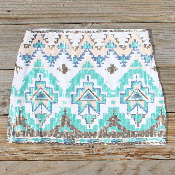 Waterloo Native Skirt in Turquoise: Featured Product Image