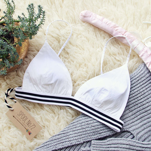 The Weekender Bra in White: Featured Product Image