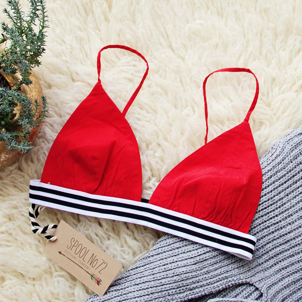 The Weekender Bra in Red: Featured Product Image