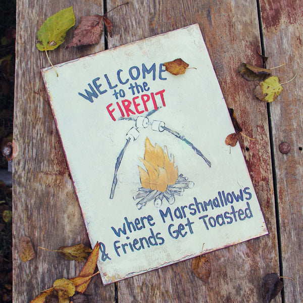 Welcome to the Firepit Sign: Featured Product Image
