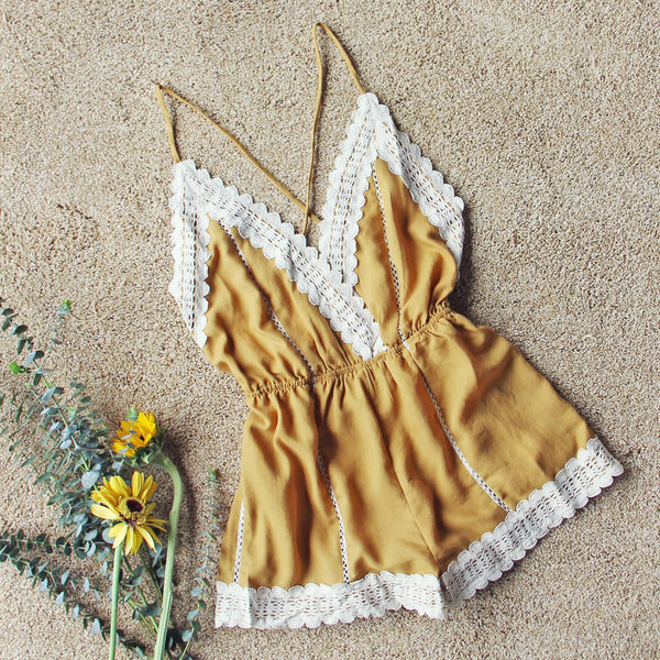 Whiskey & Rye Romper in Mustard: Featured Product Image