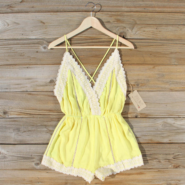 Whiskey & Rye Romper in Yellow: Featured Product Image