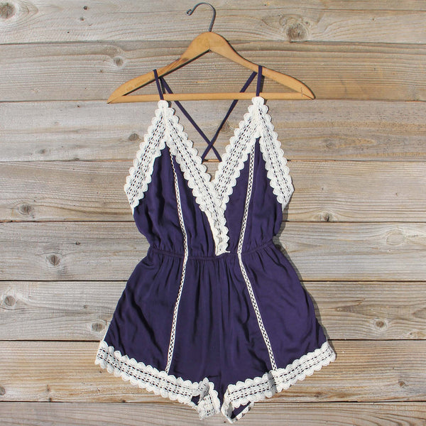 Whiskey & Rye Romper in Navy: Featured Product Image