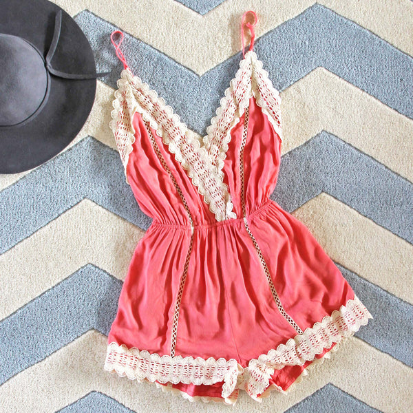 Whiskey & Rye Romper in Peony: Featured Product Image