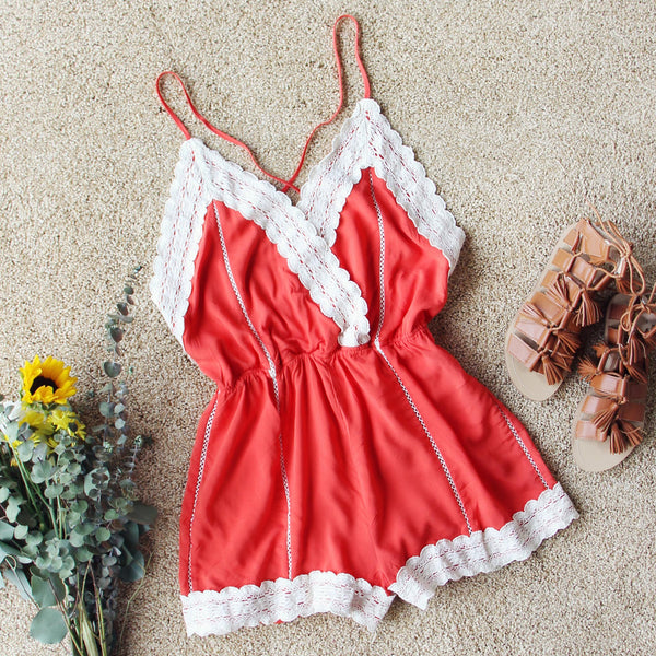 Whiskey & Rye Romper in Rust: Featured Product Image