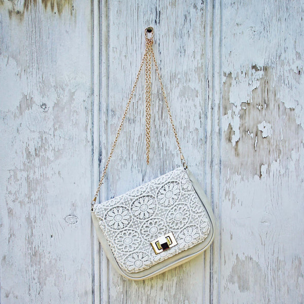 White Lilac Lace Tote: Featured Product Image