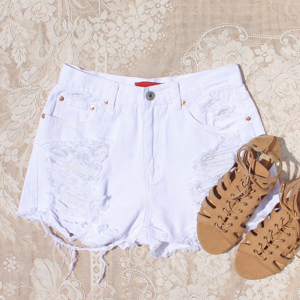 White Sands Distressed Shorts: Featured Product Image