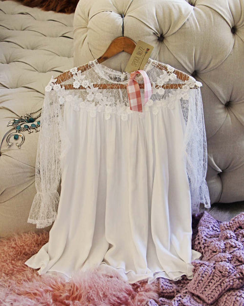 White Abalone Lace Top: Featured Product Image