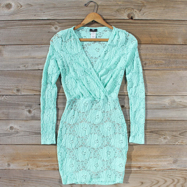 Wild Lace Dress in Mint: Featured Product Image