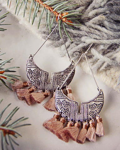 Winter Desert Tassel Earrings
