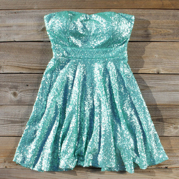 Wishing Star Party Dress in Mint: Featured Product Image